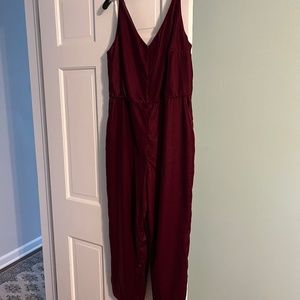 Cropped Velvet jumpsuit